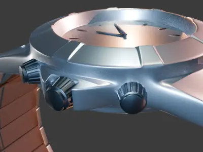 Wristwatch Low-poly 3D model