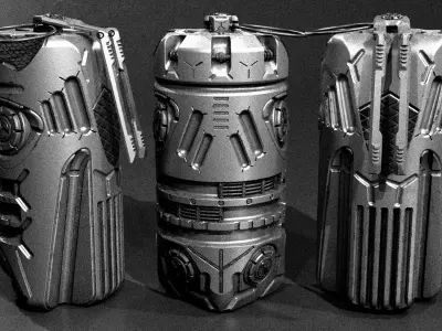 sci fi grenade 3D model order