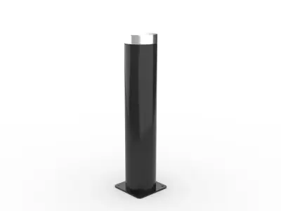 Black Stainless Steel Bollard 3D model