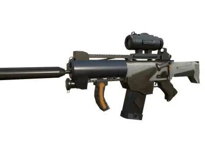 3d Gaming Gun 3D model