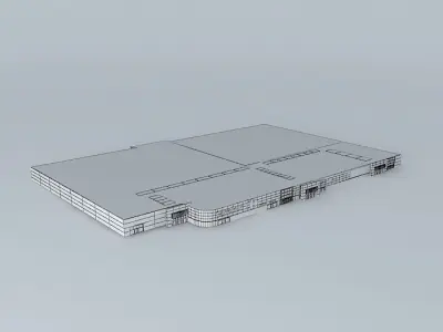 Centre Commercial Carrefour Free 3D model