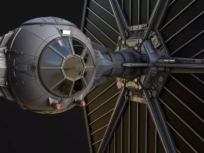 Star wars -Tie fighter - game ready-  detailed Low-poly 3D model