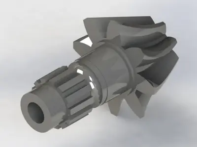 Helical Bevel Gear Model 3D model