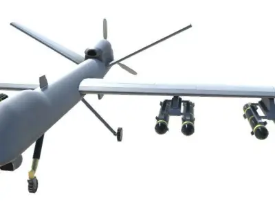 Low Poly MQ-9 Reaper UAV Drone Low-poly 3D model