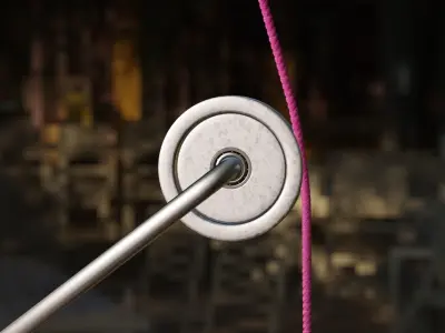 Mechanical Pulley Animated 4 3D model