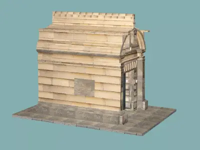 Desert Tomb Ancient Temple Low Poly 3D Model 3D model