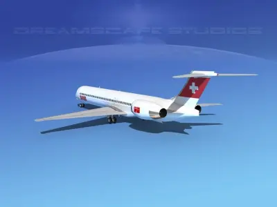 McDonnell Douglas MD83 Swissair 3D model