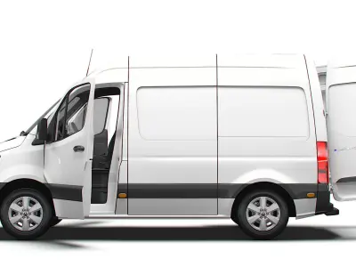 Mercedes Benz eSprinter Panel Van L1H2 FWD HQ Interior 2024 3D model