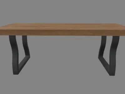 Low Poly Bench 03 Low-poly 3D model