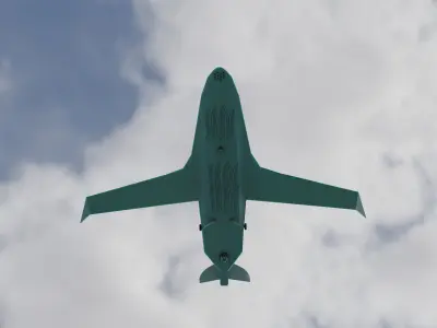 Fatih drone flying in sky Low-poly 3D model