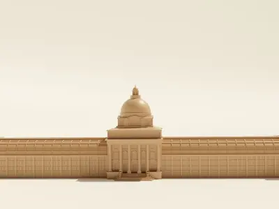 Bavarian State Chancellery 3D print model