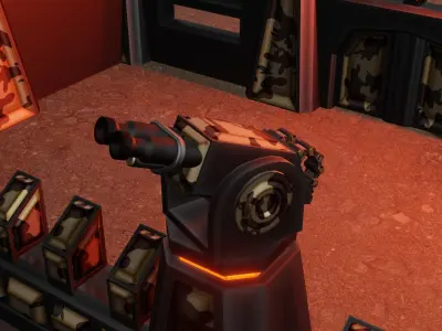 Armor wall pack modular Low-poly 3D model