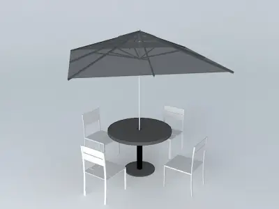 Set table and chairs Technicolor Tidelli Free 3D model