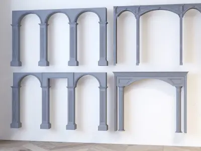 European-style components Phase 1 -002 Low-poly 3D model