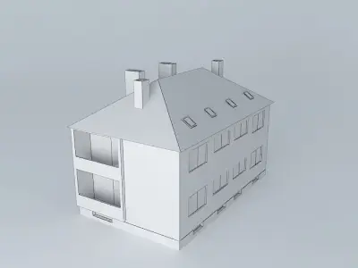 Older residential building Caprag 1 Free 3D model