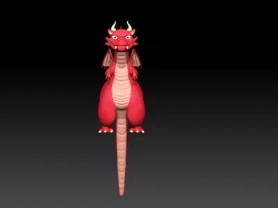 Dragon Creature cartoon - Updated version 3D model