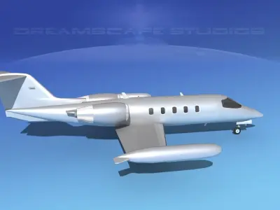 Learjet 35 Bare Metal 3D model