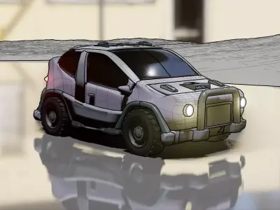 WRC Rally Car Design 3D model