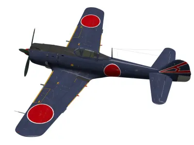 Nakajima Ki-84 Hayate 3D model