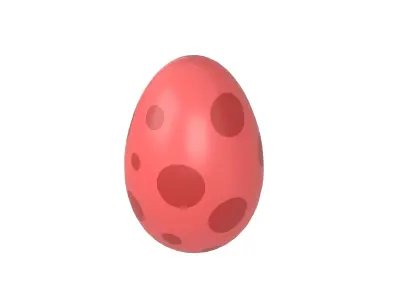 Dinosaur Egg v1 007 Low-poly 3D model