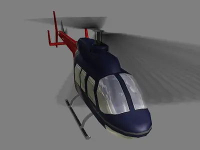 Jet Ranger V5 Helicopter Low-poly 3D model