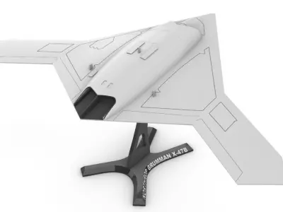X-47B Northrop Grumman drone 3D print model