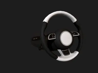 Steering Wheel Low Poly Low-poly 3D model