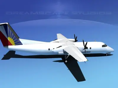 DeHavilland DHC-8-Q300 PAL Express 3D model