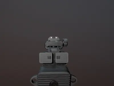 MP7 submachinegun 4K PBR Textures AAA Low-poly 3D model