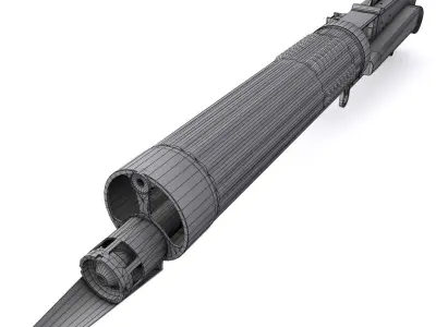 Vickers machine gun aircraft variant 3D model