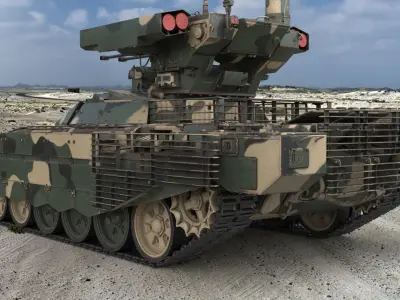 Tank Terminator BMPT 72 Camouflage 3D model