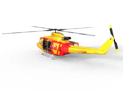 Rescue Helicopter 3D model purchase