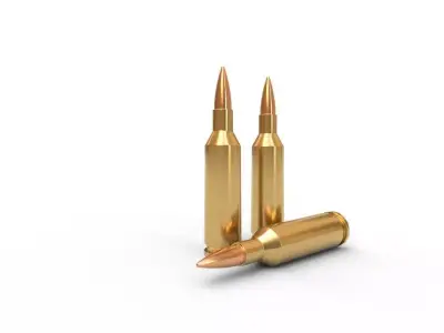 17 Remington Fireball  Ammo Low-poly 3D model