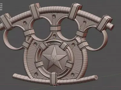 Brass Knuckle  Low-poly 3D model