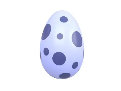 Dinosaur Egg v1 004 Low-poly 3D model