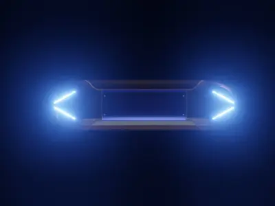 Animated DBS 4000 BE Lightbar Low-poly 3D model