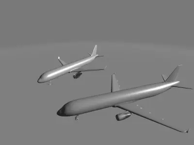 Airbus A320 family Free low-poly 3D model