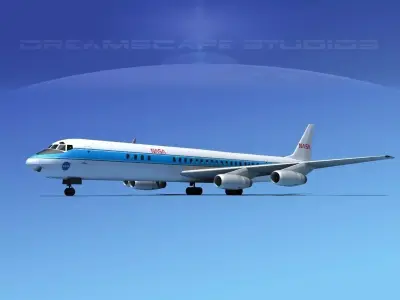 Douglas DC-8-63 NASA 3D model