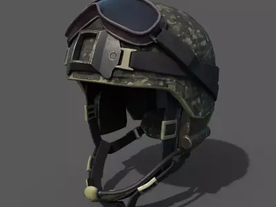 Scifi military helmet ver 2 Low-poly 3D model