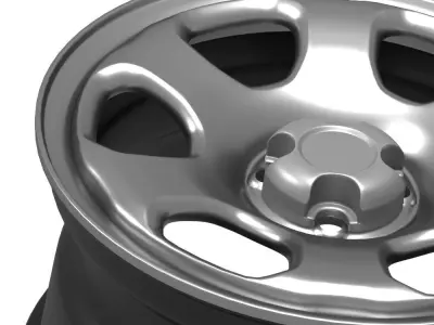 Generic steel rim  3D model