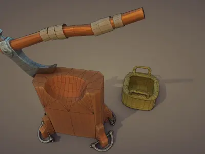 Execution Axe set Low-poly 3D model