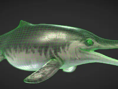 Temnodontosaurus Low-poly 3D model