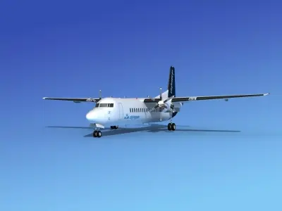 Fokker 50 KLM City Hopper 2  3D model