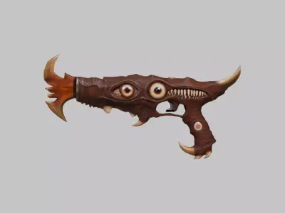 Demonic Blaster Weapon Low-poly 3D model