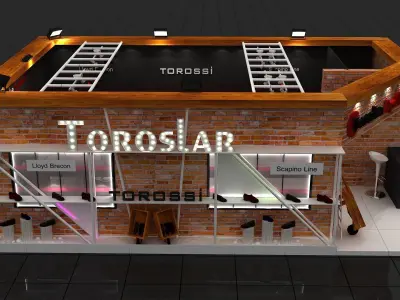 Exhibition fair shoes decorative stand 3D model