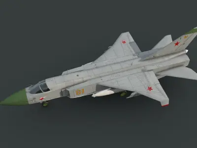 Sukhoi T6-1 Su-24 Prototype Low-poly 3D model