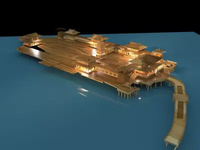 Chinese ancient  palace 3D model