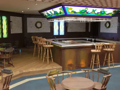 Pub scene 3D model