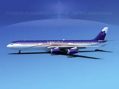 Airbus A340-600 Lan Chile 3D model