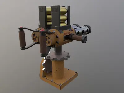 A set of defense towers Ready to be loaded into the game engine Low-poly 3D model